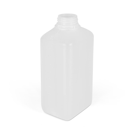 Flaska Rectangular 1 liter 40 mm + kapsyl
